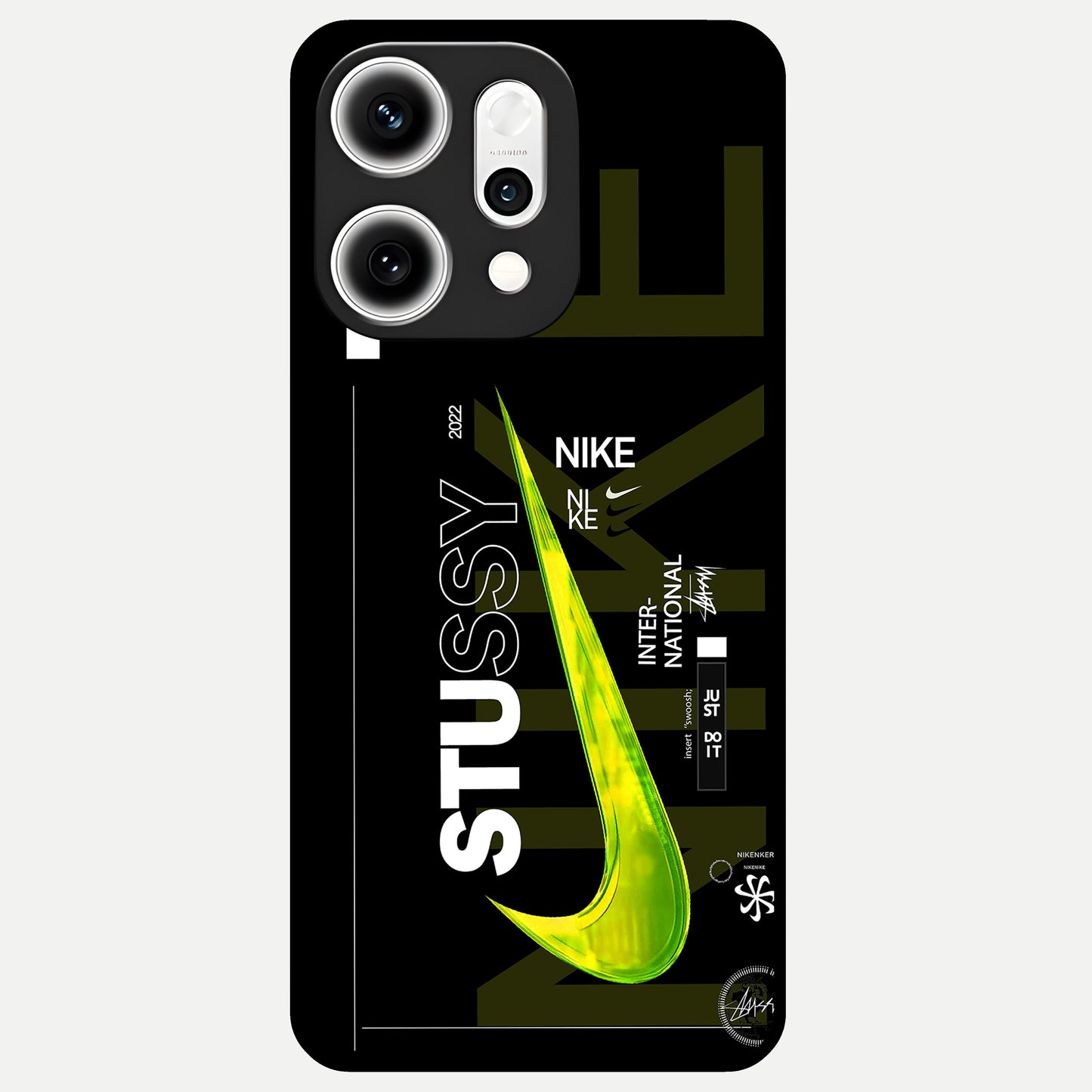  Neon Street Edition Glass Case For Oppo Reno 14 Pro back cover – full design glossy printed glass finish