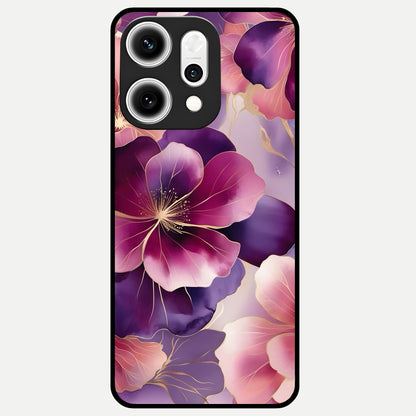  Pink Bouquet Florals Glass Case For Oppo Reno 14 Pro back cover – full design glossy printed glass finish