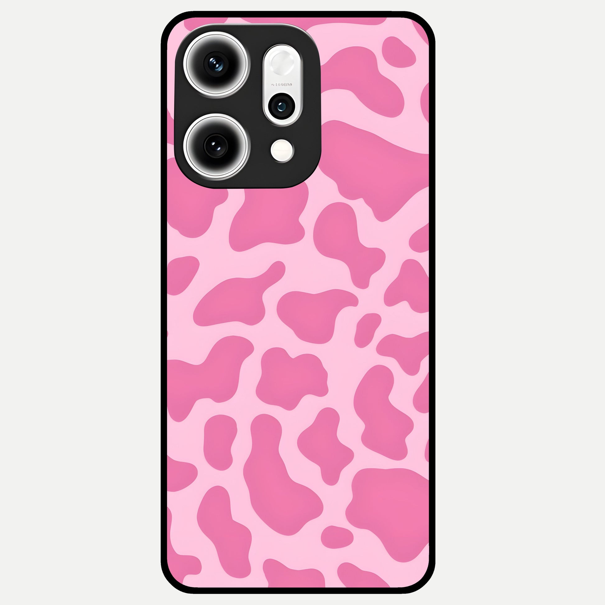  Pinkish Scenery Glass Case For Oppo Reno 14 Pro back cover – full design glossy printed glass finish