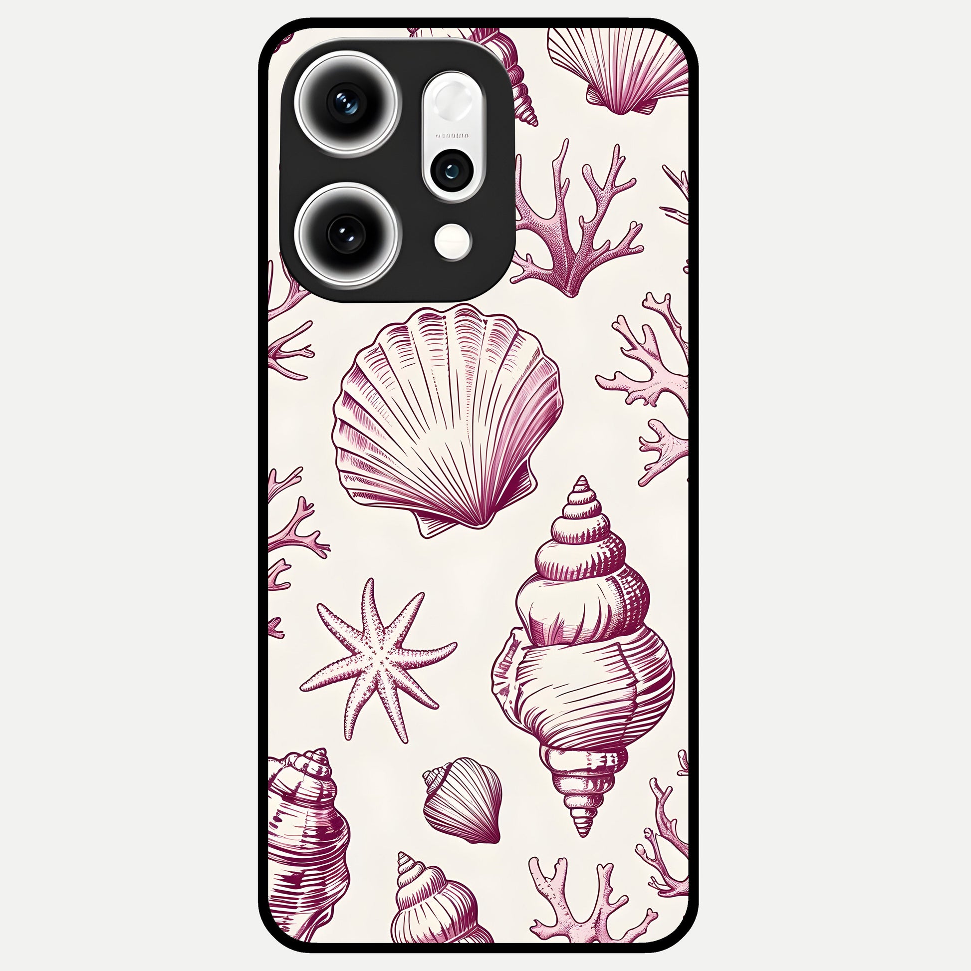  Pink Power Sparks Glass Case For Oppo Reno 14 Pro back cover – full design glossy printed glass finish