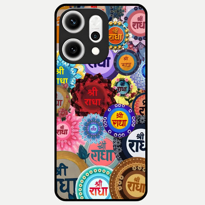  Radha Divine Bloom Glass Case For Oppo Reno 14 Pro back cover – full design glossy printed glass finish