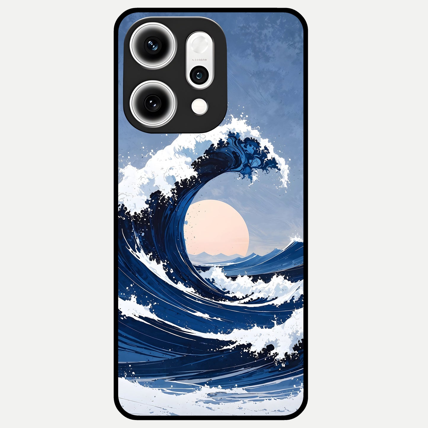  Rising Tide Power Glass Case For Oppo Reno 14 Pro back cover – full design glossy printed glass finish