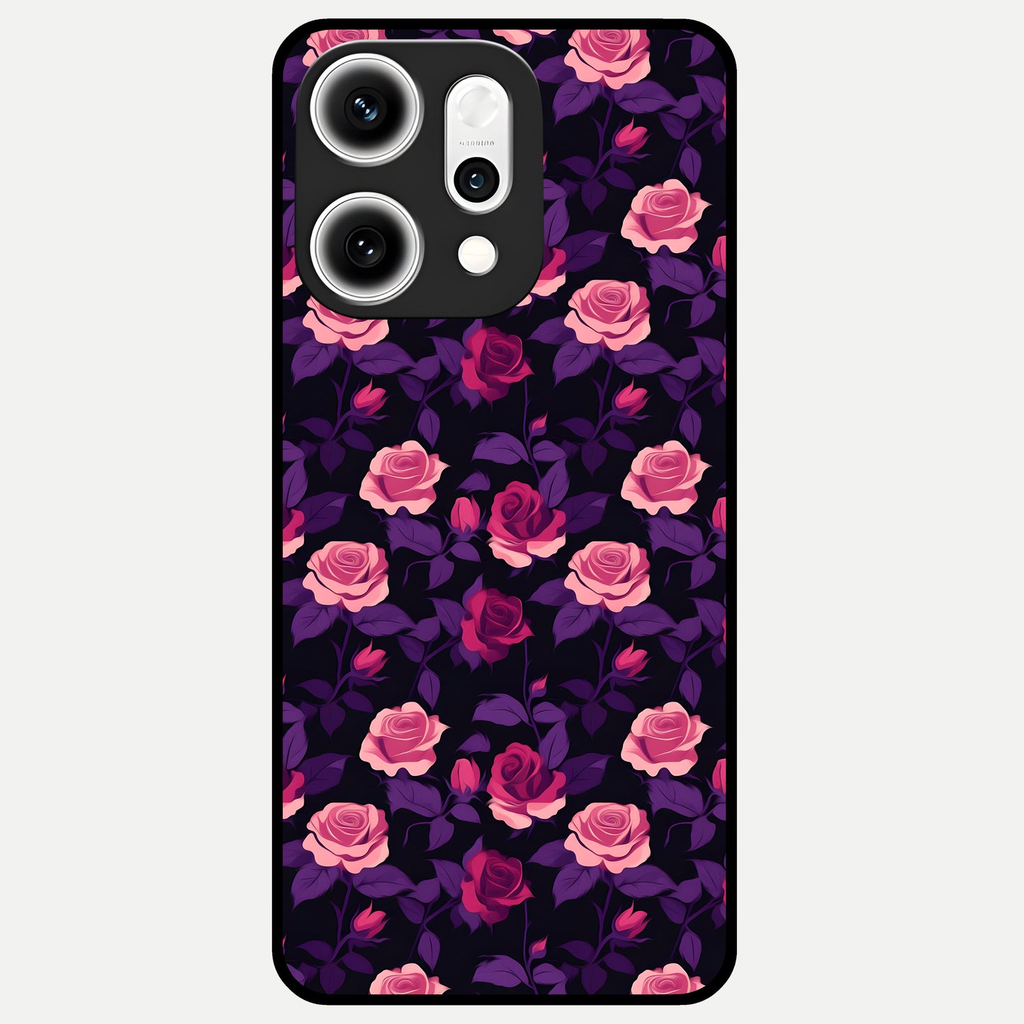  Rose Garden Twilight Glass Case For Oppo Reno 14 Pro back cover – full design glossy printed glass finish