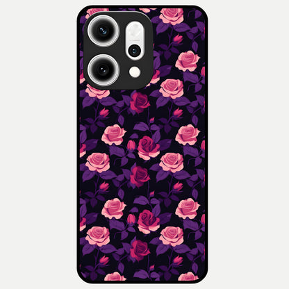  Rose Garden Twilight Glass Case For Oppo Reno 14 Pro back cover – full design glossy printed glass finish