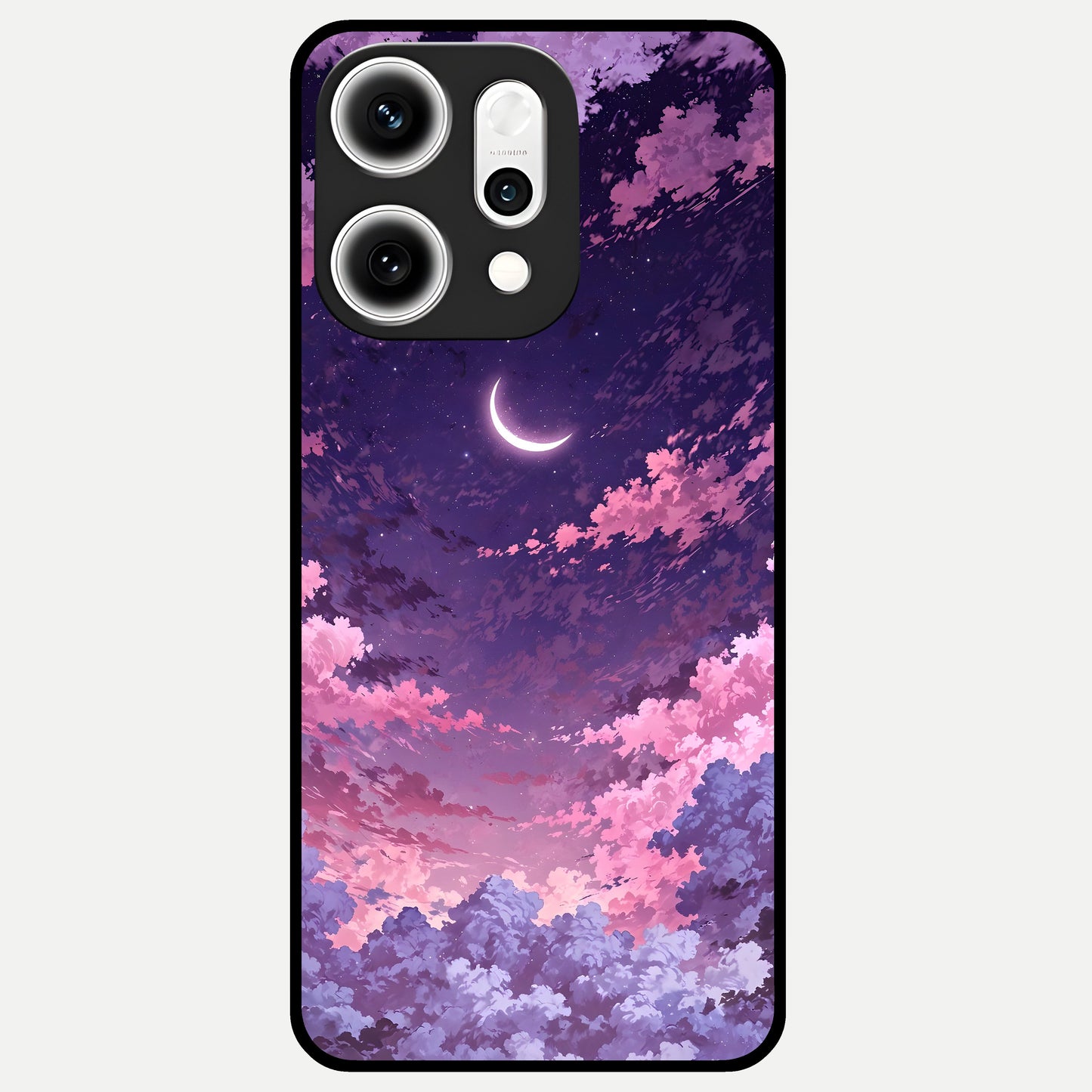  Sky Drift Clouds Glass Case For Oppo Reno 14 Pro back cover – full design glossy printed glass finish