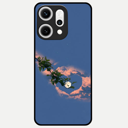  Sky Under Tree Glass Case For Oppo Reno 14 Pro back cover – full design glossy printed glass finish