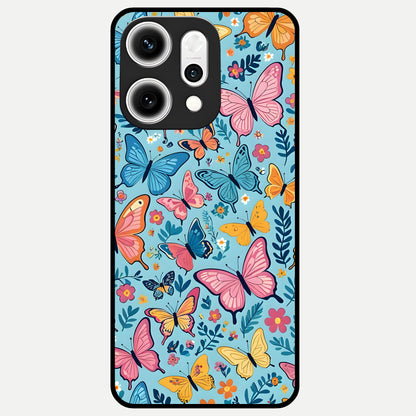  Spring Wing Garden Glass Case For Oppo Reno 14 Pro back cover – full design glossy printed glass finish
