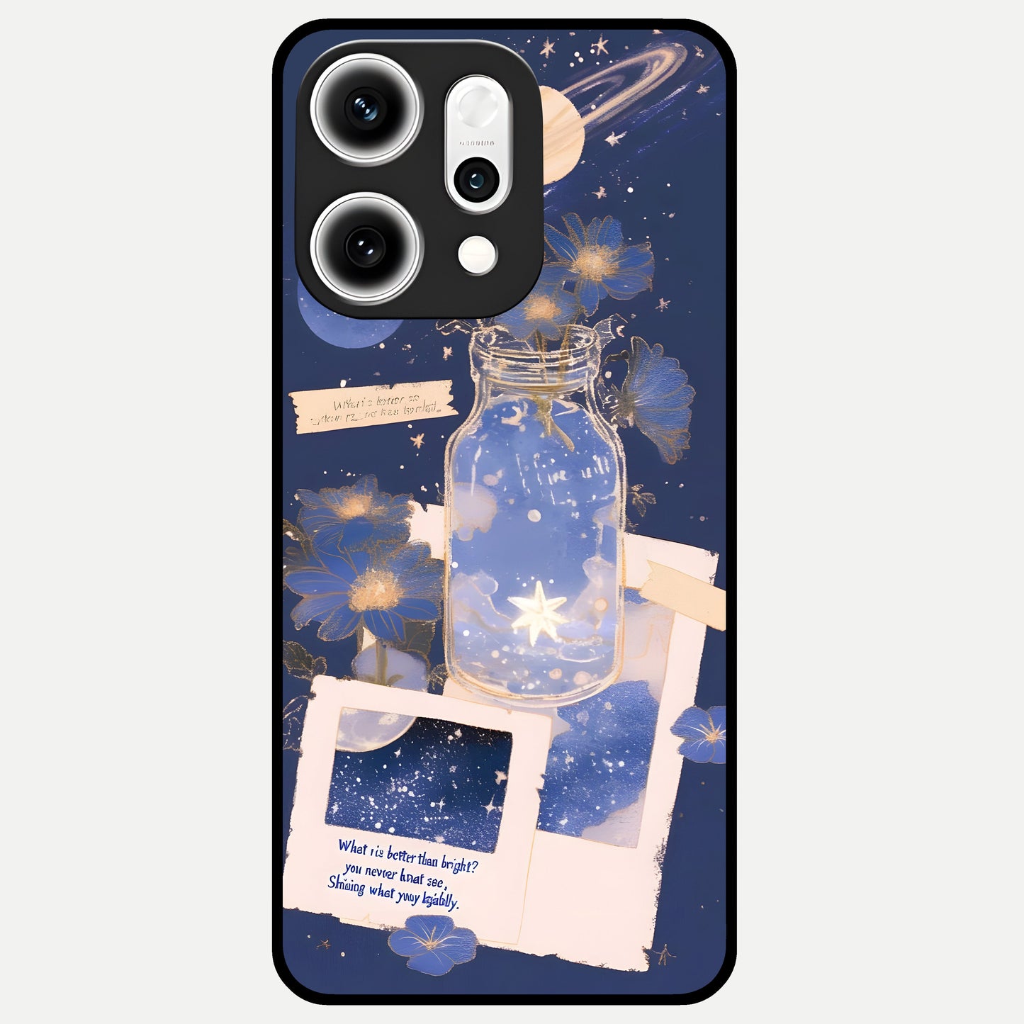  Starlit Cosmic Jar Glass Case For Oppo Reno 14 Pro back cover – full design glossy printed glass finish