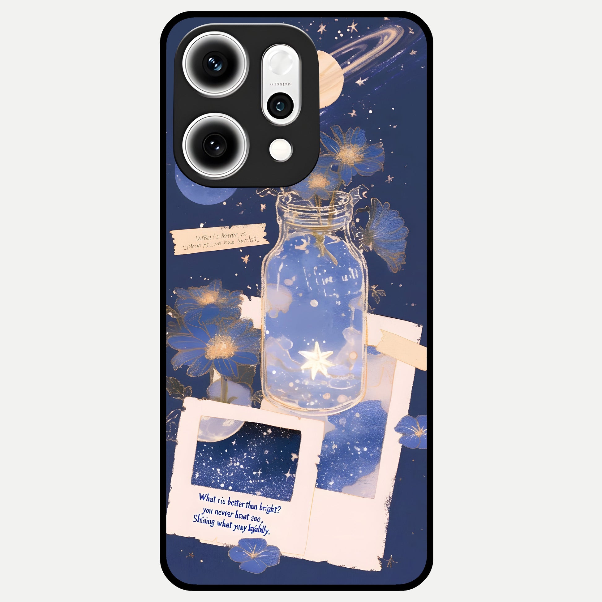  Starlit Cosmic Jar Glass Case For Oppo Reno 14 Pro back cover – full design glossy printed glass finish