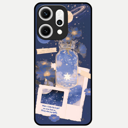  Starlit Cosmic Jar Glass Case For Oppo Reno 14 Pro back cover – full design glossy printed glass finish