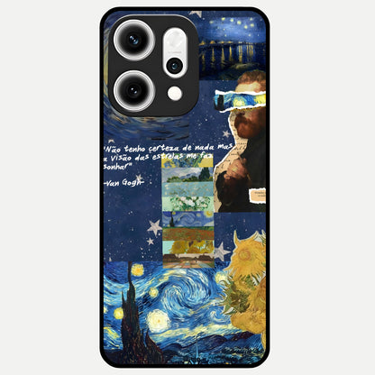  Starry Dream Vision Glass Case For Oppo Reno 14 Pro back cover – full design glossy printed glass finish