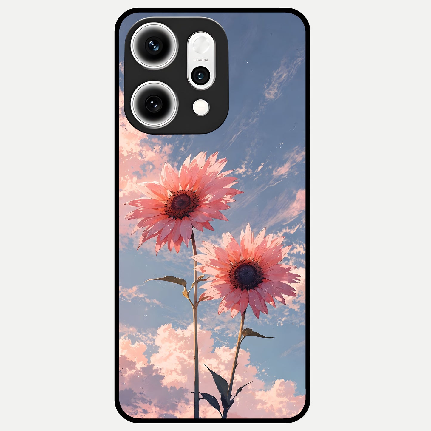 Sun Moon Balance Glass Case For Oppo Reno 14 Pro back cover – full design glossy printed glass finish