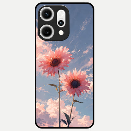  Sun Moon Balance Glass Case For Oppo Reno 14 Pro back cover – full design glossy printed glass finish