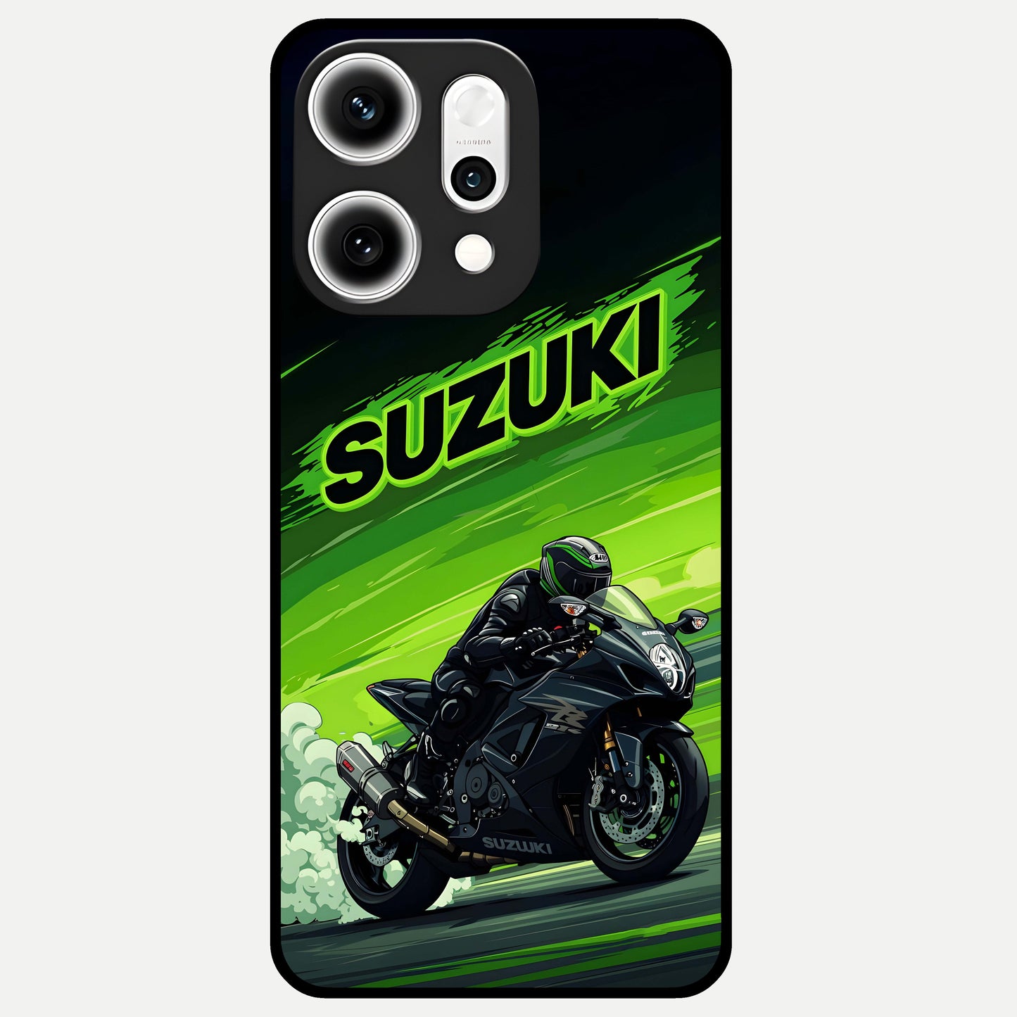  Suzuki Speed Beast Glass Case For Oppo Reno 14 Pro back cover – full design glossy printed glass finish