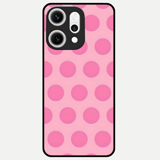  Sweet Dot Dreams Glass Case For Oppo Reno 14 Pro back cover – full design glossy printed glass finish