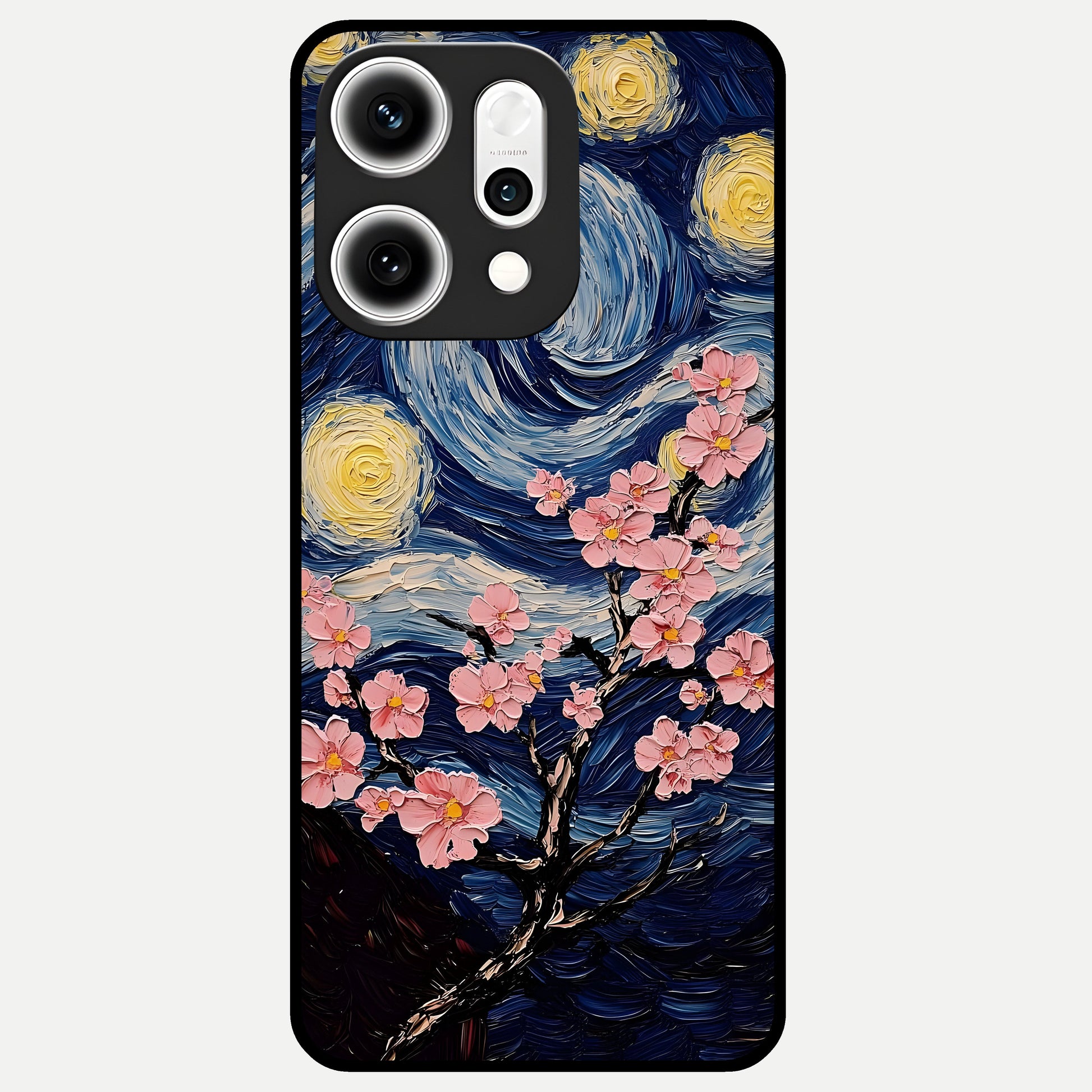  Van Gogh Scenery Glass Case For Oppo Reno 14 Pro back cover – full design glossy printed glass finish