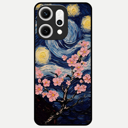  Van Gogh Scenery Glass Case For Oppo Reno 14 Pro back cover – full design glossy printed glass finish