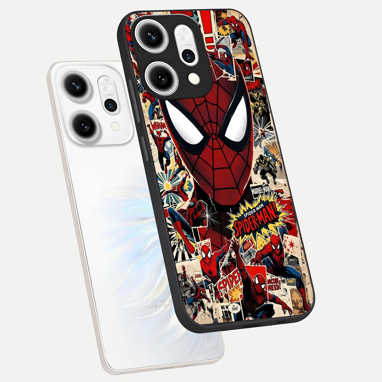  Aesthetic Wonder Spider phone case For Oppo Reno 14 Pro showing premium glass back cover with detailed artwork