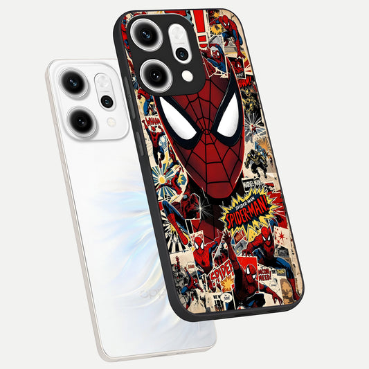  Aesthetic Wonder Spider phone case For Oppo Reno 14 Pro showing premium glass back cover with detailed artwork