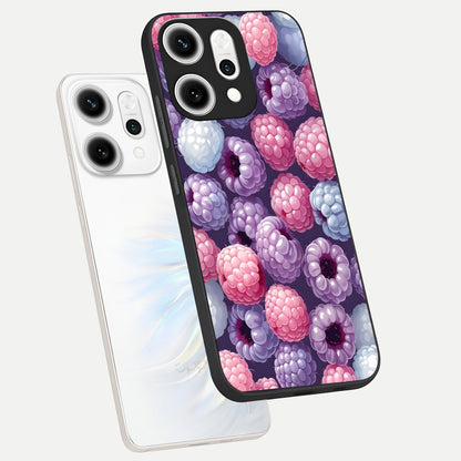  Berry Candy Pop phone case For Oppo Reno 14 Pro showing premium glass back cover with detailed artwork
