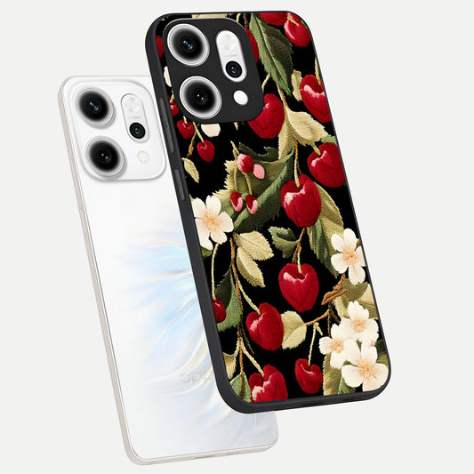  Blooming Spendor Bird phone case For Oppo Reno 14 Pro showing premium glass back cover with detailed artwork