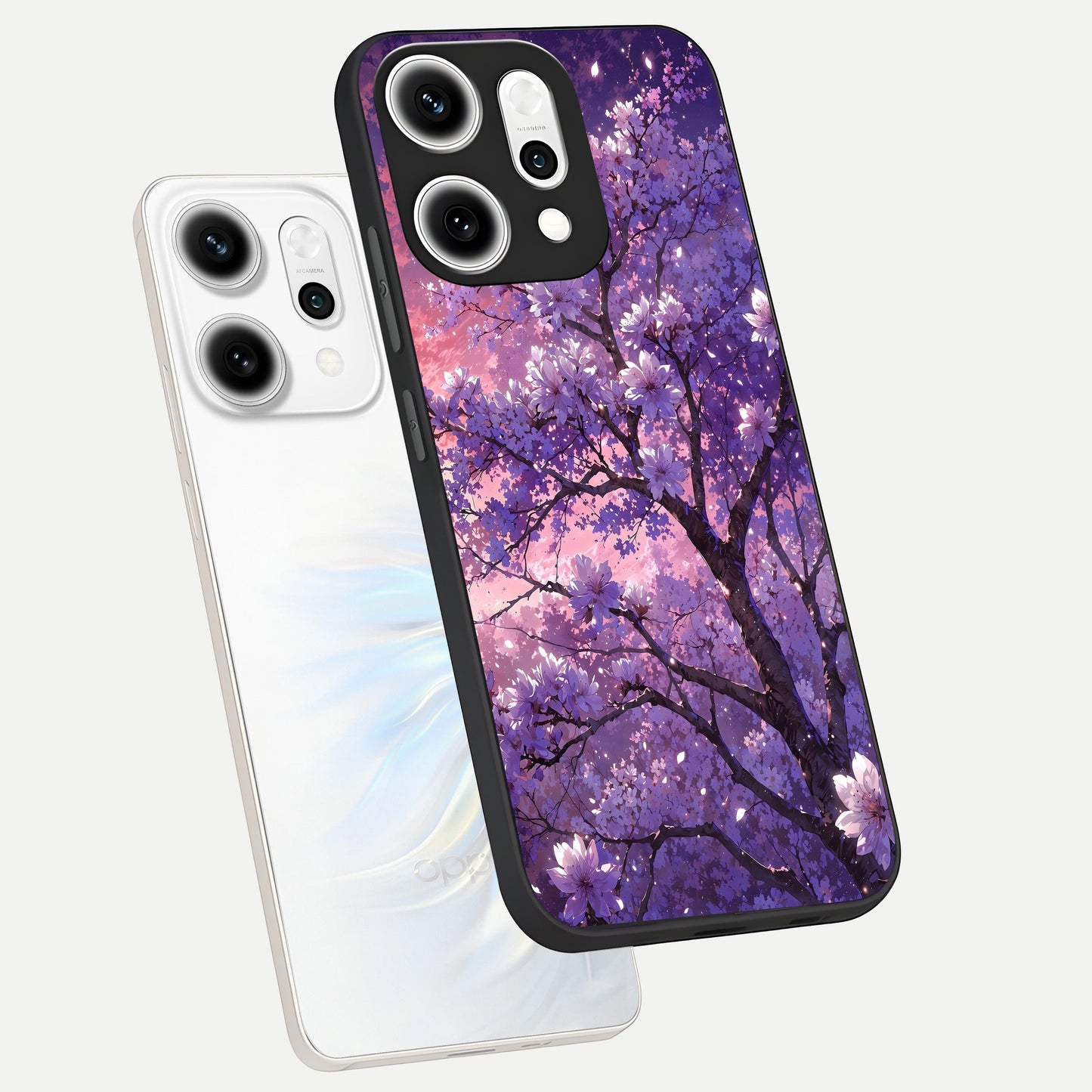  Blossom Tree phone case For Oppo Reno 14 Pro showing premium glass back cover with detailed artwork