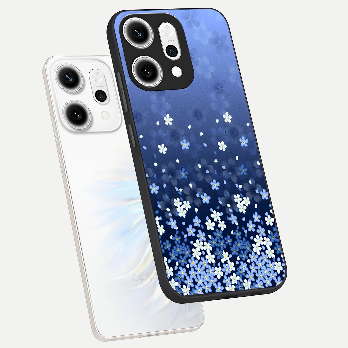  Blue Starry phone case For Oppo Reno 14 Pro showing premium glass back cover with detailed artwork