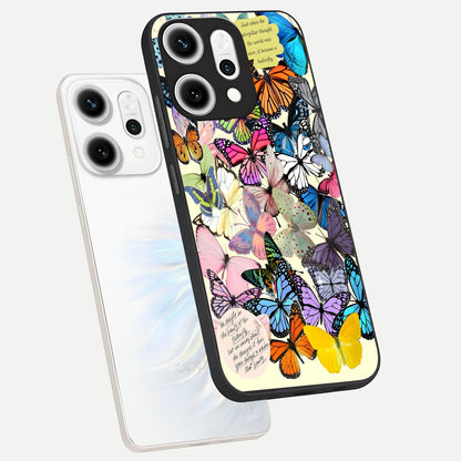  Butterflies Petal Dream phone case For Oppo Reno 14 Pro showing premium glass back cover with detailed artwork