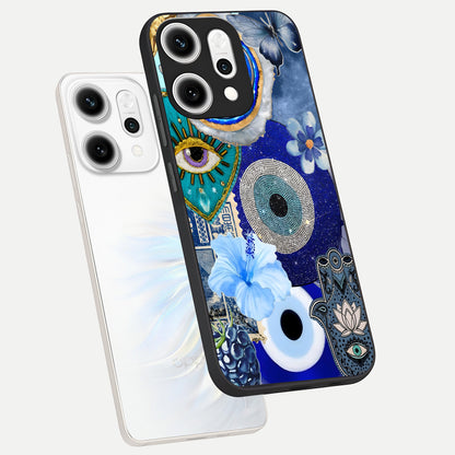  Celestial Blue Vision phone case For Oppo Reno 14 Pro showing premium glass back cover with detailed artwork