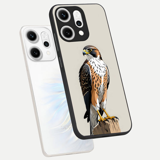  Clever Eagle phone case For Oppo Reno 14 Pro showing premium glass back cover with detailed artwork