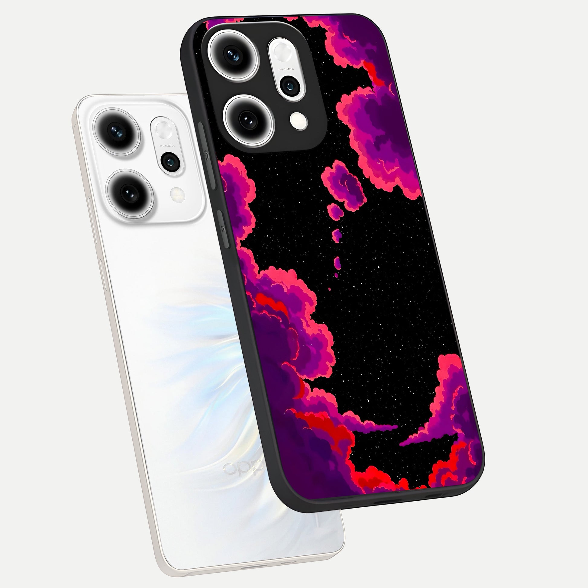  Galaxy Dream Frame phone case For Oppo Reno 14 Pro showing premium glass back cover with detailed artwork