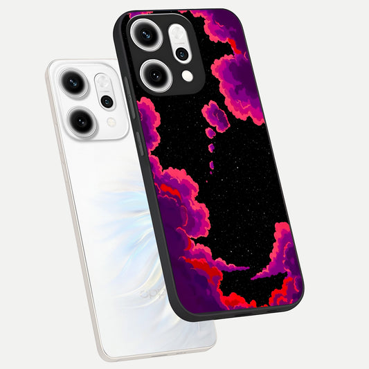  Galaxy Dream Frame phone case For Oppo Reno 14 Pro showing premium glass back cover with detailed artwork