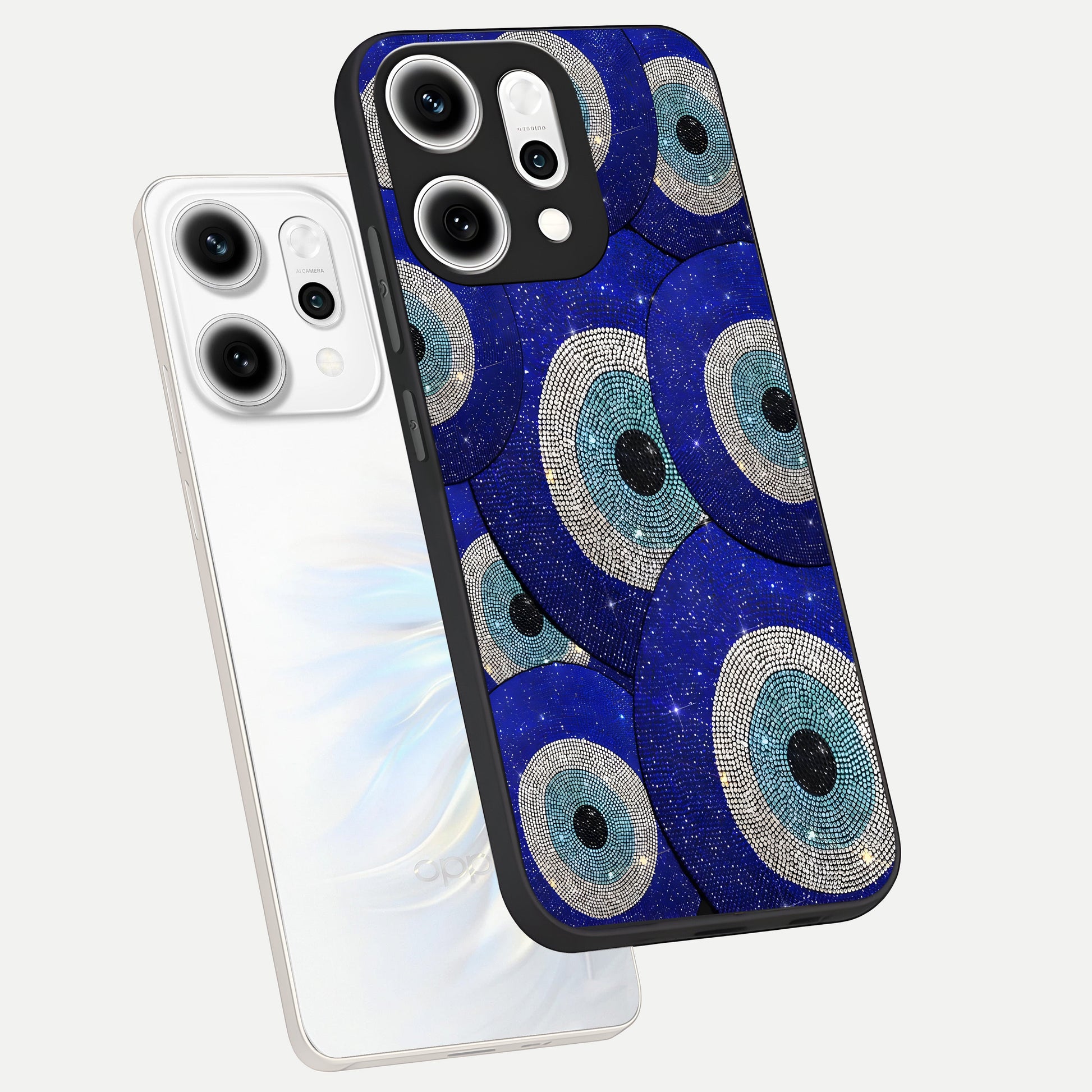  Galaxy Eye Flow phone case For Oppo Reno 14 Pro showing premium glass back cover with detailed artwork