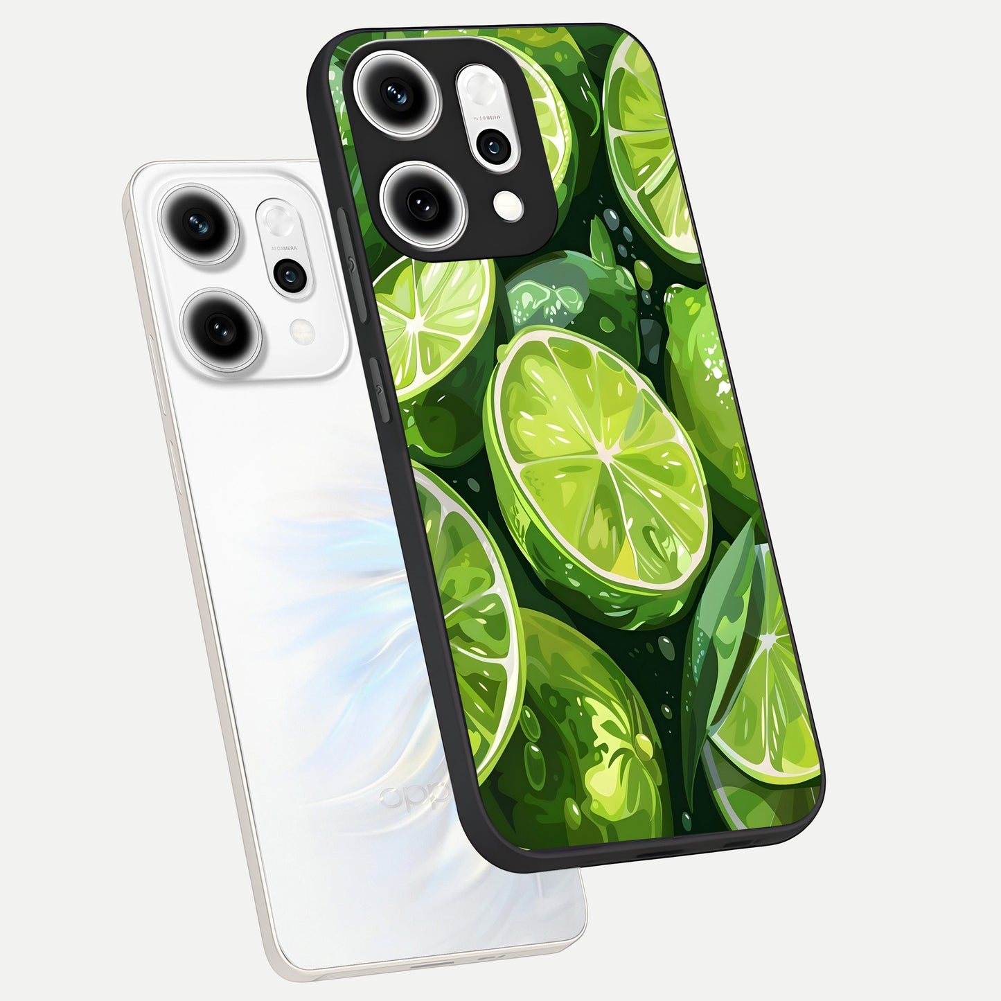  Green Kawasaki phone case For Oppo Reno 14 Pro showing premium glass back cover with detailed artwork