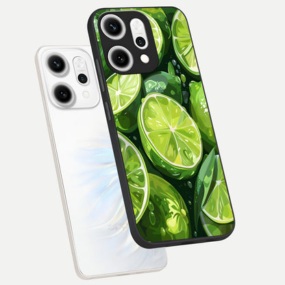  Green Kawasaki phone case For Oppo Reno 14 Pro showing premium glass back cover with detailed artwork