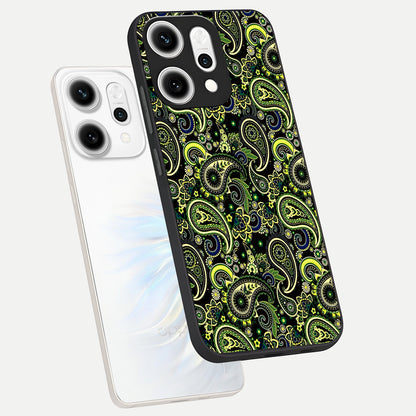  Green Lemon phone case For Oppo Reno 14 Pro showing premium glass back cover with detailed artwork