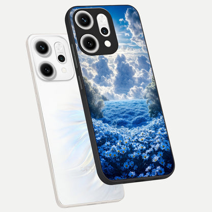  Heavenly Daisy Horizon phone case For Oppo Reno 14 Pro showing premium glass back cover with detailed artwork