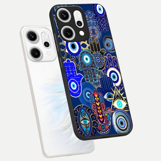  Mystic Palm Guard phone case For Oppo Reno 14 Pro showing premium glass back cover with detailed artwork