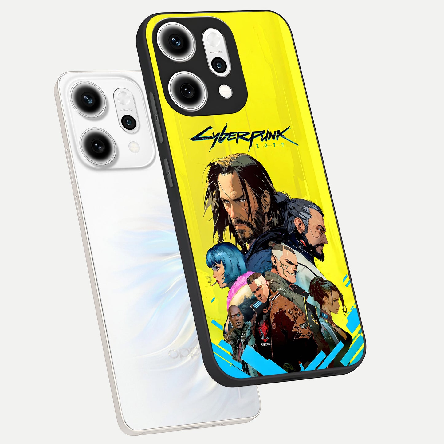  Neon Rebel Genesis phone case For Oppo Reno 14 Pro showing premium glass back cover with detailed artwork