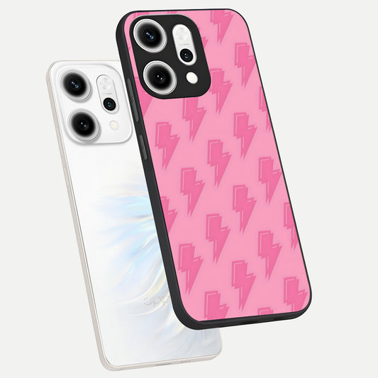  Pink Moo Magic phone case For Oppo Reno 14 Pro showing premium glass back cover with detailed artwork