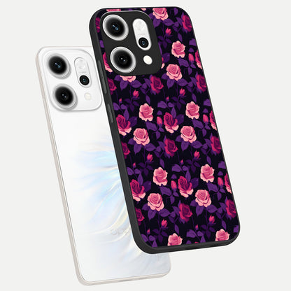  Rose Garden Twilight phone case For Oppo Reno 14 Pro showing premium glass back cover with detailed artwork