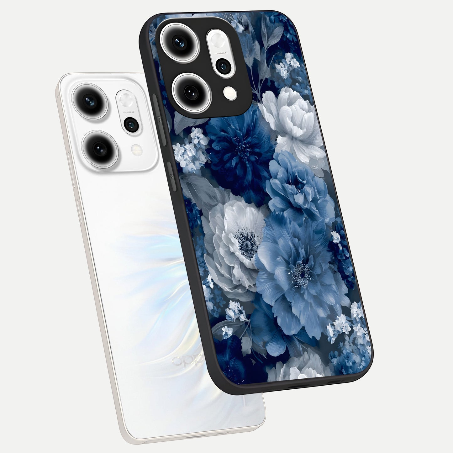  Royal Bloom Garden phone case For Oppo Reno 14 Pro showing premium glass back cover with detailed artwork