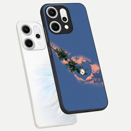  Sky Under Tree phone case For Oppo Reno 14 Pro showing premium glass back cover with detailed artwork