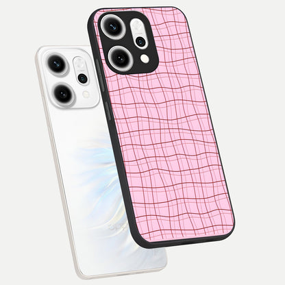  Soft Grid Bliss phone case For Oppo Reno 14 Pro showing premium glass back cover with detailed artwork