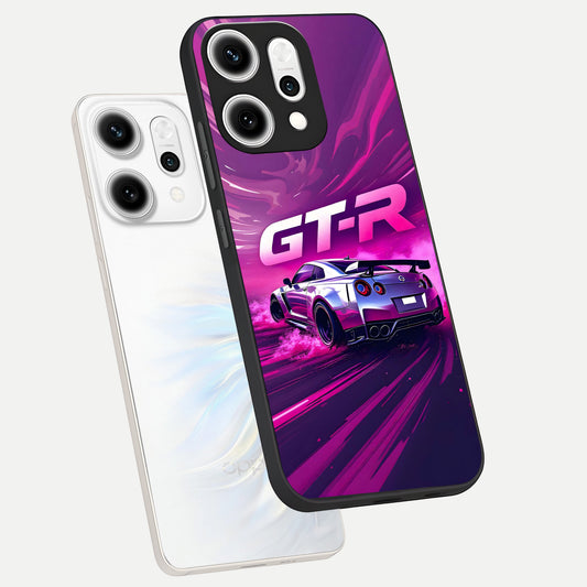  Speed Drift Legend phone case For Oppo Reno 14 Pro showing premium glass back cover with detailed artwork