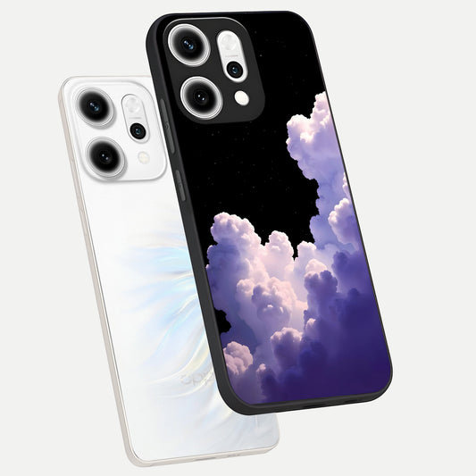  Starlit Night Whispers phone case For Oppo Reno 14 Pro showing premium glass back cover with detailed artwork