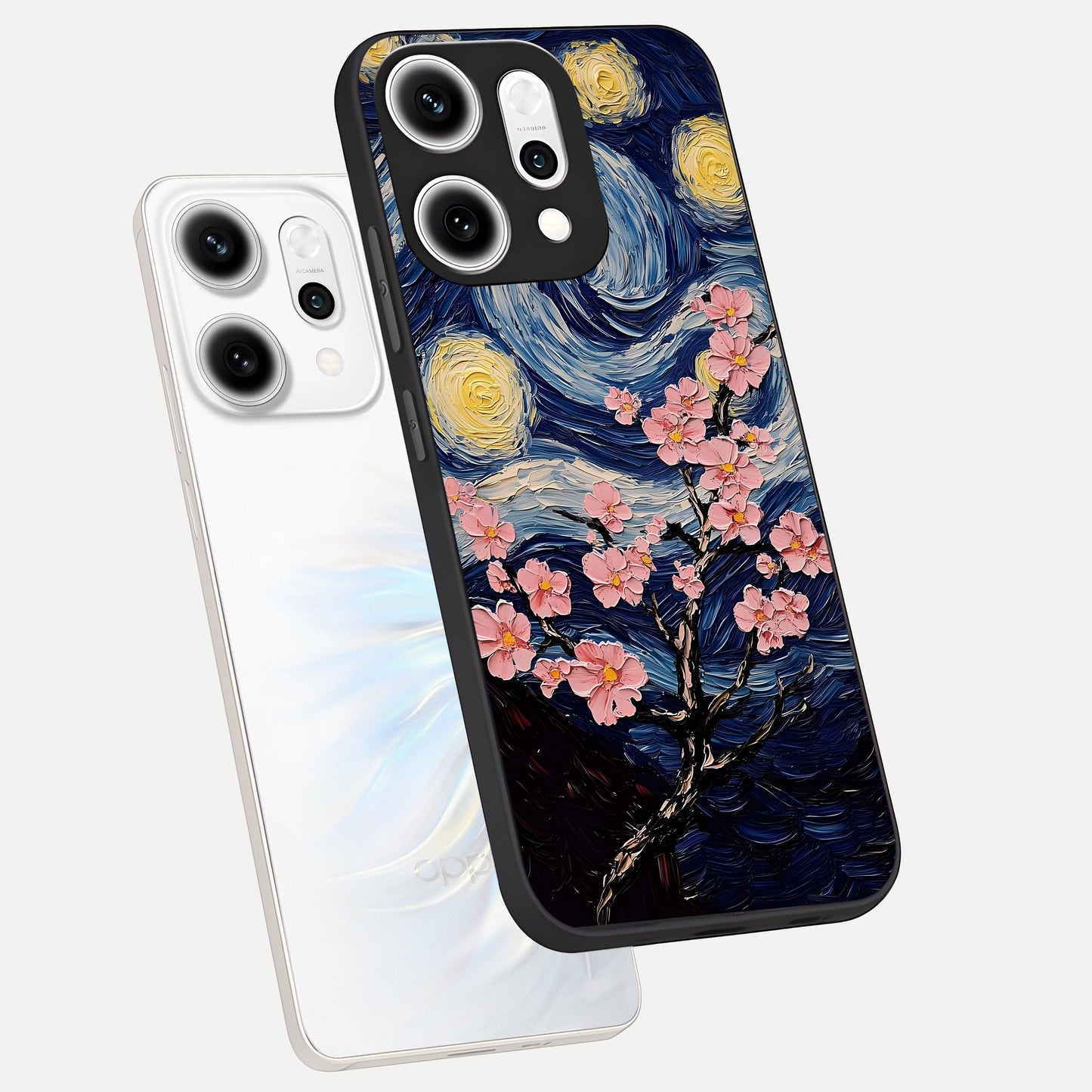  Van Gogh Scenery phone case For Oppo Reno 14 Pro showing premium glass back cover with detailed artwork