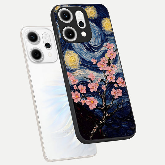  Van Gogh Scenery phone case For Oppo Reno 14 Pro showing premium glass back cover with detailed artwork