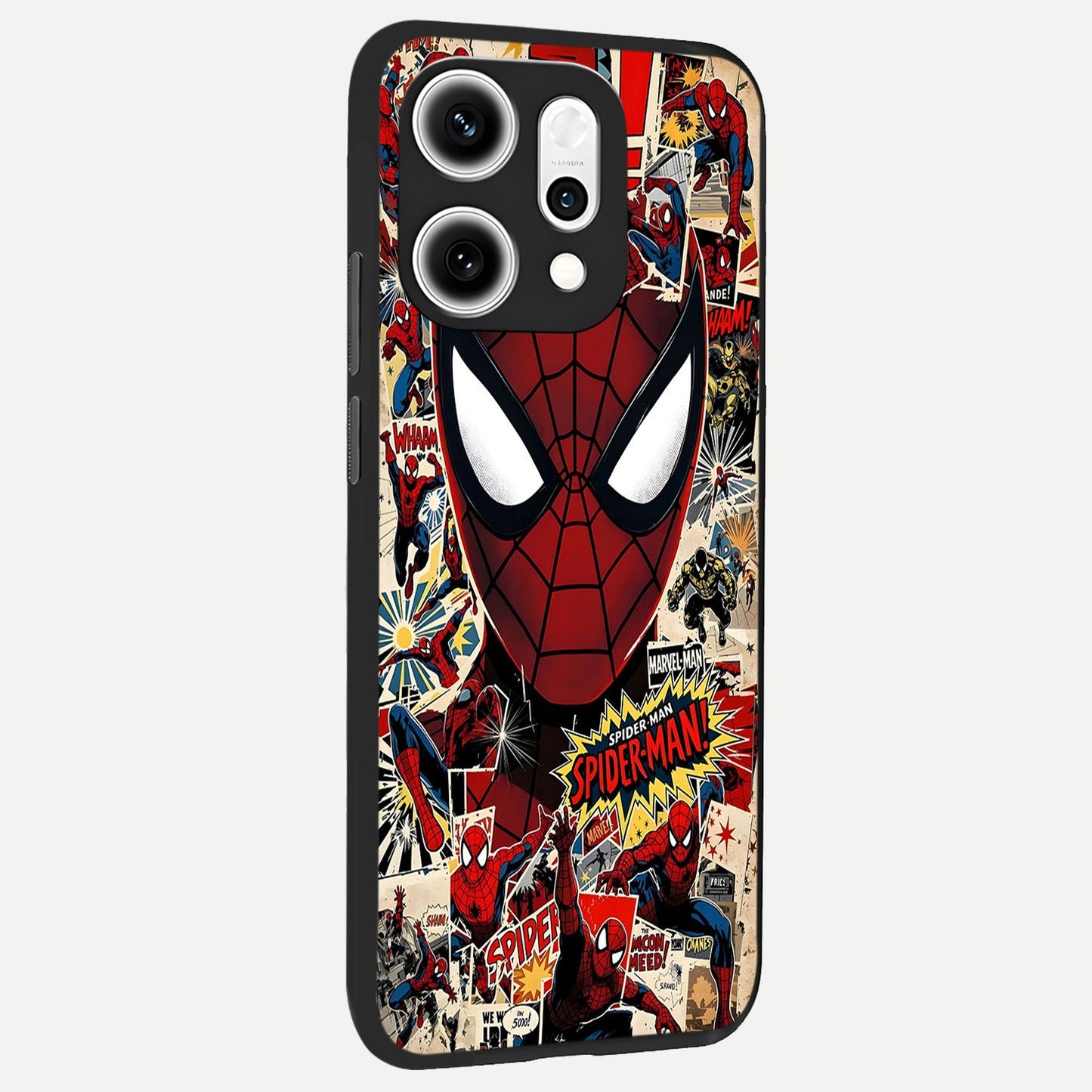  Aesthetic Wonder Spider back cover For Oppo Reno 14 Pro slim fit glass case with vibrant aesthetic design