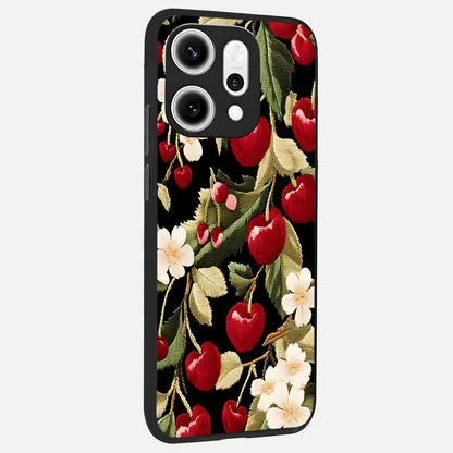  Blooming Spendor Bird back cover For Oppo Reno 14 Pro slim fit glass case with vibrant aesthetic design